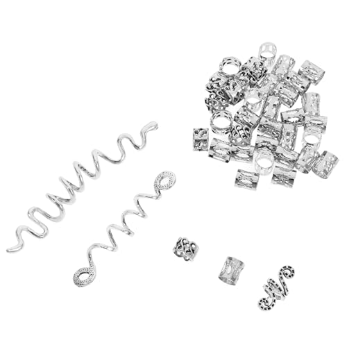 NIYANGLE 38stücke Dreadlock Schmuck Für Zöpfe Verstellbare Haarperlen Und Haarschmuck Für Dreads Geeignet Für Lange Und Kurze Frisuren Haaraccessoires Für Besondere Anlässe von NIYANGLE