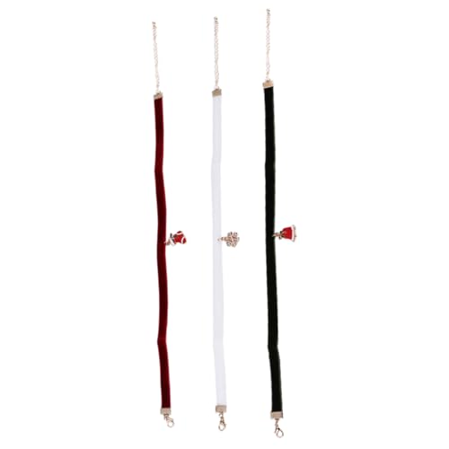 NIYANGLE 3Er Set Halskette christmas tree ornaments weihnachstbaumschmuck dekoration weihnachten christmas décor weihnachsgeschenk Weihnachtsschmuck Weihnachtsgeschenk elegante Kette Samt von NIYANGLE