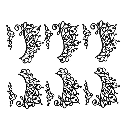 NIYANGLE 3Paare Schwarze Spitzenstoff Eyeliner Aufkleber Temporäre Makeup Augenaufkleber für Dramatische Looks und Schweißbeständig für Partys und Besondere Anlässe von NIYANGLE