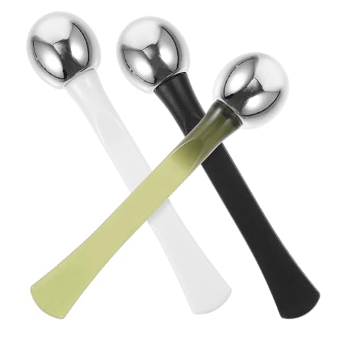 NIYANGLE 3stücke Augencreme-portionierer Aus Massage-stick Für Gesichtspflege Löffel-ende Zum Auftragen Von Creme Glatte Oberfläche Für von NIYANGLE