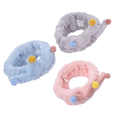 NIYANGLE 3stücke Fleece Gesichtsbänder Für Frauen Elastische Haarschmuck-accessoires Für Make-up Spa Gesichtswäsche Und Yoga Weiche Und Bequeme Haartücher von NIYANGLE