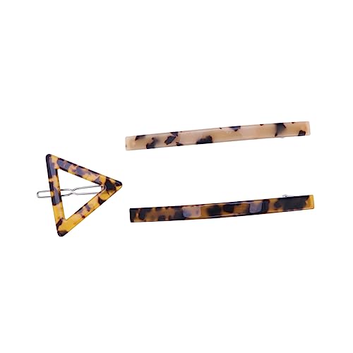 NIYANGLE 3Stücke Leopardenmuster Haarspangen Retro Haarnadeln Aus Essigsäure Für Damen Verschiedene Designs Dunkler Und Farbgebung Für Partys Und Alltagslook von NIYANGLE
