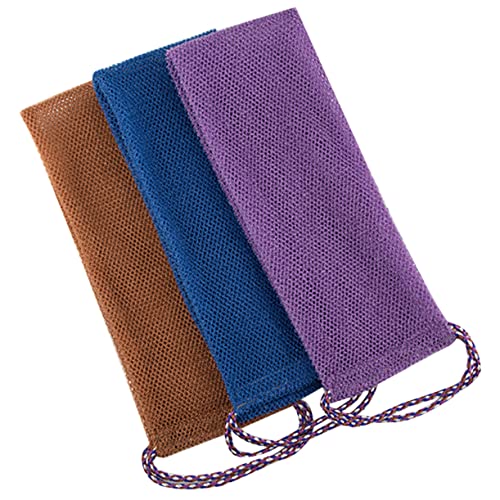 NIYANGLE 3Stücke Teiliges Rückenschrubber Badehandtuch Effektives Peeling Für Ganze Körperpflege Robuste Waschbare Und Wiederverwendbare Duschhandtücher Für Sauna von NIYANGLE