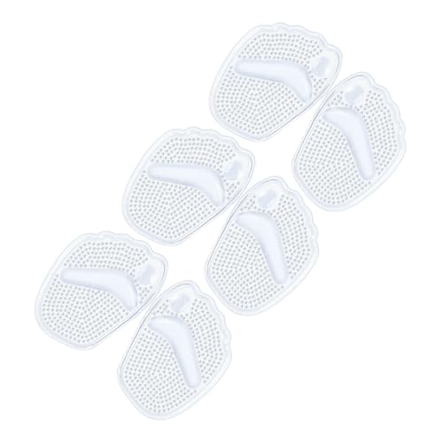 NIYANGLE 3 Paare Anti Rutsch Vorfußpolster Für High Heels Selbstklebende Einlegesohlen Für Damen Transparent Einheitsgröße Komfortable Schuhpolster Für Druckentlastung Und Fußschutz von NIYANGLE