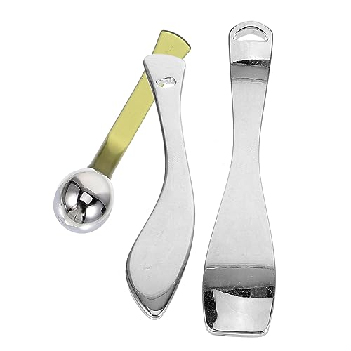 NIYANGLE 3stücke Kosmetikspatel Aus Metall Make-up-spatel Hautspatel Kleiner Spatel Für Creme Und Lotion Make-up-löffel Zum Mischen Und Auftragen Augencreme-löffel Für Schönheitsprodukte von NIYANGLE