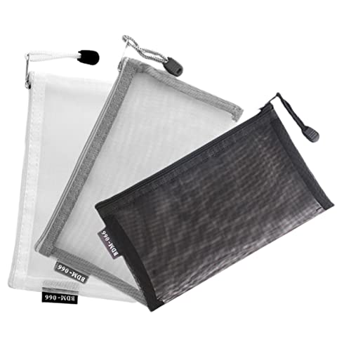 NIYANGLE 3stücke Organizer-Taschen Aus Nylon Mit Reißverschluss Mesh Stiftehalter Für Bleistifte Kugelschreiber Lineale Scheren Etc Leicht Und Waschbar Für Schule Büro Und von NIYANGLE