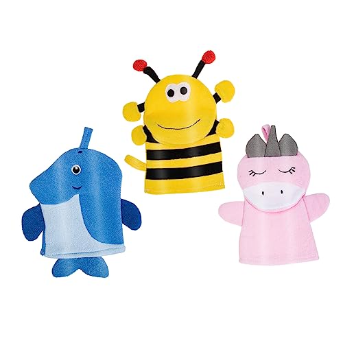 NIYANGLE 3stücke Teiliges Cartoon Exfoliating Bad-handschuhen Für Mädchen Sanfte Körper-peeling-handschuhe Für Hautfreundlichem Material Praktisch Und Tragbar von NIYANGLE