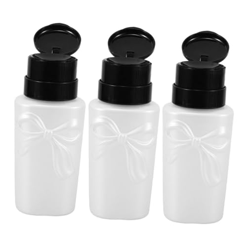 NIYANGLE 3stücke Teiliges Druckspender Für Nagellackentferner Lockbare Nachfüllbare Kunststoffflaschen Mit Modischem Schleifen-design Für Nagelpflege Und Make-up Entferner NIYANGLE 3stücke Teiliges Druckspender Für Nagellackentferner Lockbare Nachfüllbare Kunststoffflaschen Mit Modischem Schleifen-design Für Nagelpflege Und Make-up Entferner von NIYANGLE