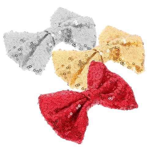 NIYANGLE 3stücke Pailletten Haarschmuck Für Kleine Mädchen Haarschleifenclip Mit Pailletten Haarschleifen Für Mädchenausstattung Schmuck Für Kindeshaar Schleifen Für Mädchenfrisuren von NIYANGLE