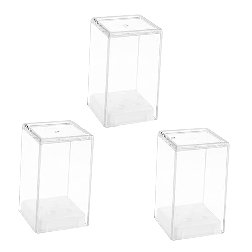 NIYANGLE 3stücke Teiliges Nagelbohrer Bit Aufbewahrungsbox Tragbarer Organizer Für Nagelkunst Zubehör Mit Transparentem Deckel Für Maniküre Und Nagelschleifen Stabil Und Langlebig von NIYANGLE