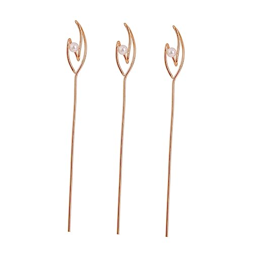 NIYANGLE 3stücke Vintage Haarstäbe Für Frauen Haarnadeln Im Retro-stil Haar Accessoires Zum Befestigen Von Dutt Lesezeichen von NIYANGLE