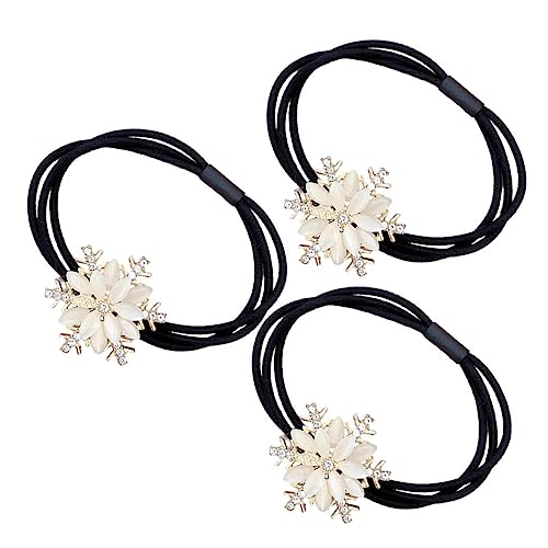 NIYANGLE 3stücke Weihnachts-haarbänder Mit Strass Schneeflocken-haargummis Für Frauen Haaraccessoire Für Festliche Anlässe Und Alltag von NIYANGLE