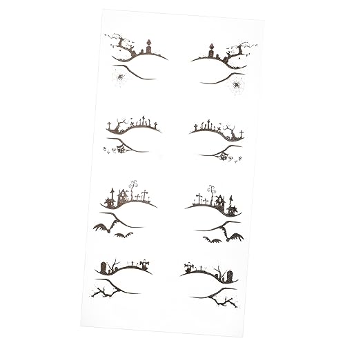 NIYANGLE 4 Paare Augen Make Up Aufkleber Temporäre Eyeliner Sticker für Halloween Selbstklebende Augen Makeup Dekoration für Accessoires für Partys und Cosplay von NIYANGLE