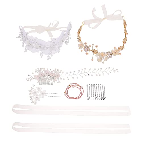 NIYANGLE 4sätze Blumenstirnband Für Mädchen Haarband Blumenmädchen Stirnband Party Hochzeit Kopfschmuck Geburtstag Requisiten Foto von NIYANGLE