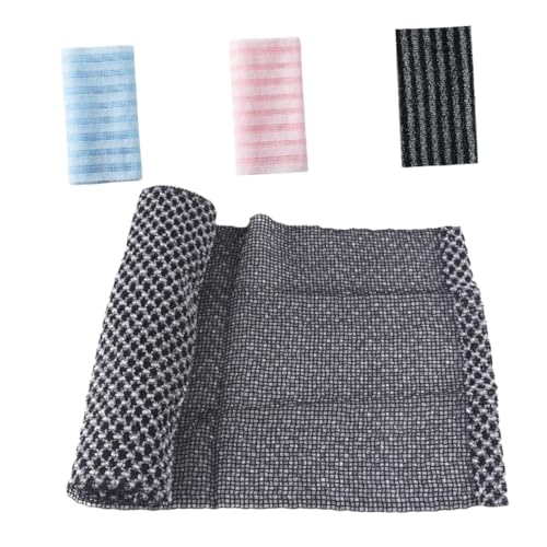 NIYANGLE 4 Stück Badetuch Körperwäscher Rückenschrubber für die Dusche Peeling-Waschlappen Rückenschrubber Luffa Rückenkratzer Peeling-Rückenwäscher Reise Luffa Polyester von NIYANGLE