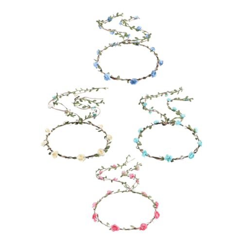 NIYANGLE 4 Stück Blumenkranz für Teiliges Grünem für Hochzeiten Abschlussfeiern und Festivals Leicht und Bequem zu Perfektes Accessoire für Besondere Anlässe von NIYANGLE