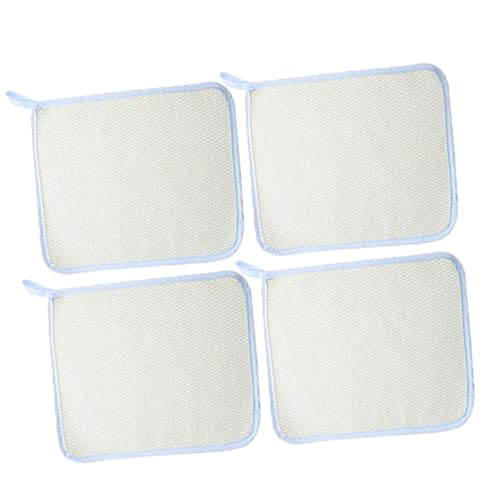 NIYANGLE 4 Stück Doppelseitiges Nylon Peeling Badetuch Schnell Trocknendes Rückenschrubbertuch für Effektive Hautreinigung für Tägliche Anwendung zu Hause von NIYANGLE