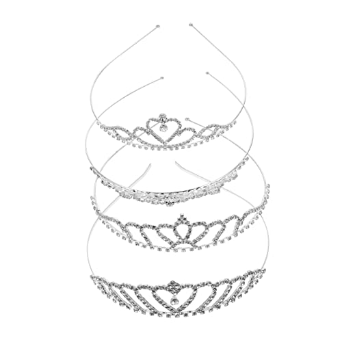 NIYANGLE 4stücke Mit Strasssteinen Für Mädchen Geburtstagskrone Partykrone Stirnband Für Hochzeit Cosplay Festivalkrone von NIYANGLE