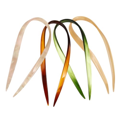 NIYANGLE 4 Stücke U-Form Haargabeln für Hochsteckfrisuren Damen Haarnadeln Französische Haarstäbe für Chignon Haarschmuck für Mädchen von NIYANGLE