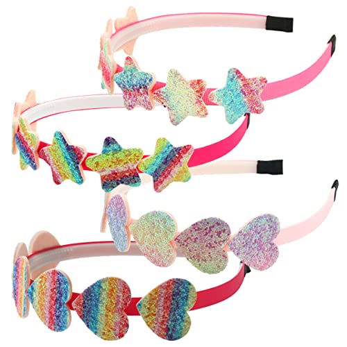 NIYANGLE 4stücke Dekorative Kopfbedeckungen Schöne Party-kopfbedeckungen Modische Stirnbänder Mit Liebevollen Herzen Junge Mädchen-stirnbedeckungen Festival-kopfbedeckungen von NIYANGLE