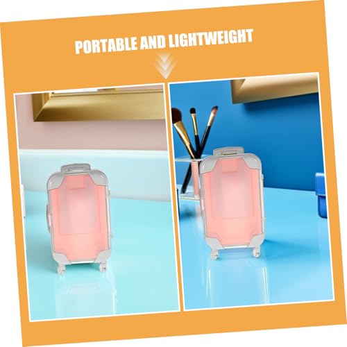 NIYANGLE 4 Stück Mini Make-up Aufbewahrungsboxen Kompakter Reise-Koffer für Falsche Wimpern Robuste Make-up Organizer Multifunktionale Aufteilung Tragbar für Wimpernverlängerung und von NIYANGLE