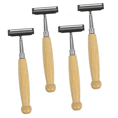 NIYANGLE 4 Stück Rasierapparat Mit Bambusgriff Körperhaarrasierer Haarschneider Rasierapparat Manueller Rasierer Haarschneider Rasierklinge Rasierapparat Im Alten Stil NIYANGLE 4 Stück Rasierapparat Mit Bambusgriff Körperhaarrasierer Haarschneider Rasierapparat Manueller Rasierer Haarschneider Rasierklinge Rasierapparat Im Alten Stil von NIYANGLE