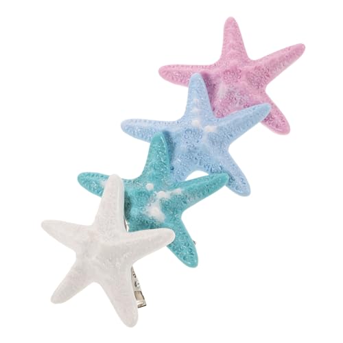 NIYANGLE 4 Stück Seestern-Haarnadel Muschel Fischnetzdekoration Sirenen-Kostümzubehör Meerjungfrauen-Accessoires für Mädchen Party -Dekorationen von Ocean Themed Party Harz NIYANGLE 4 Stück Seestern-Haarnadel Muschel Fischnetzdekoration Sirenen-Kostümzubehör Meerjungfrauen-Accessoires für Mädchen Party -Dekorationen von Ocean Themed Party Harz von NIYANGLE