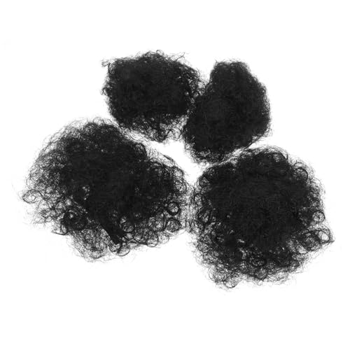 NIYANGLE 4 Stück Teiliges Afro-haarteil für Wild-lockigem Weichem Haarknoten Leichter Bequemer Haarclip für Mädchen zum Verkleiden Geburtstagsfeiern und Festliche Anlässe von NIYANGLE