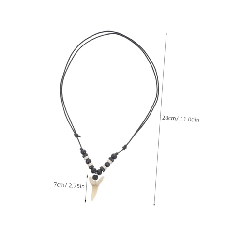 NIYANGLE 4 Stück Teiliges Haifischzahn Halskette für Herren Verstellbarer Surfer Anhänger Realistische Meeres Tier Schmuck Robustes Sommeraccessoire für Strand und Outdoor von NIYANGLE