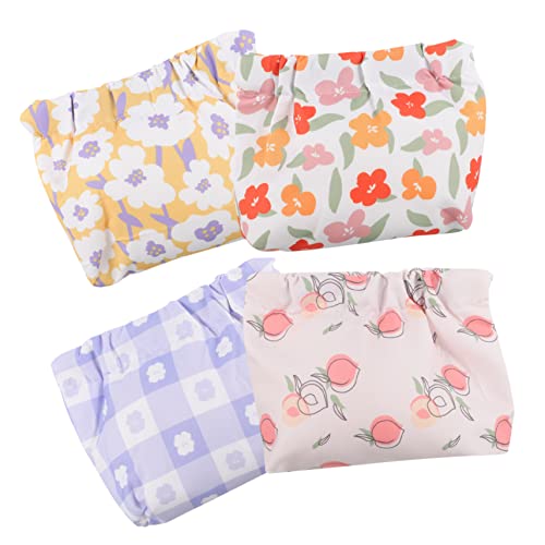 NIYANGLE 4stücke Mini Kosmetiktasche Für Damen Kleine Schminktasche Mit Reißverschluss Make-up Tasche Für Reisen Organizer Tasche Für Lippenstift Und Kosmetika Leicht Und Tragbar von NIYANGLE