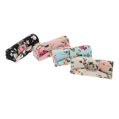 NIYANGLE 4 Stück Teiliges Retro Lippenstiftetui mit Spiegel Kosmetikaufbewahrung für Lippenstifte für Damen und Unterwegs von NIYANGLE