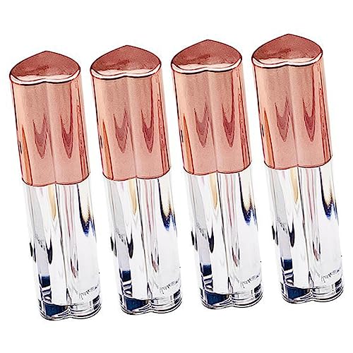 NIYANGLE 4 Stück Transparent Lip Gloss Tubes Leere Lip Balm Behälter mit für DIY Lippenpflege für Lippenpflegeprodukte und Kosmetik Aufbewahrung von NIYANGLE