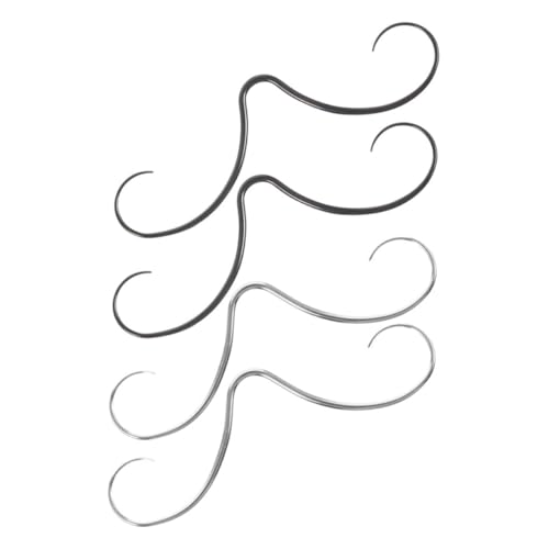 NIYANGLE 4 Stück Verstellbarer Septumring Mustache Design Edelstahl Unisex Nasenpiercing Schmuck Silber Schwarz Trendiger Körperschmuck für Damen und Herren NIYANGLE 4 Stück Verstellbarer Septumring Mustache Design Edelstahl Unisex Nasenpiercing Schmuck Silber Schwarz Trendiger Körperschmuck für Damen und Herren von NIYANGLE