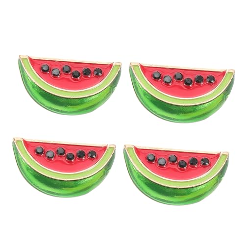 NIYANGLE 4 Stück Wassermelonen Broschen für Damen Kreative Cartoon Anstecknadeln als Modisches Accessoire für Schals Jacken und Kleider für Partys und von NIYANGLE