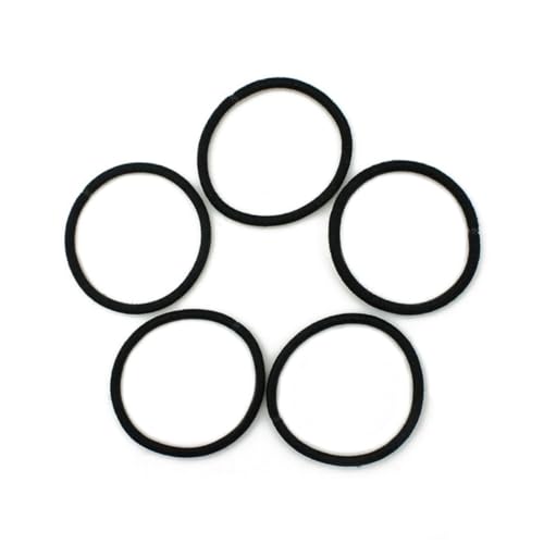 NIYANGLE 40 Stück Elastische Haargummis Schwarz Nahtlos Hohe Dehnbarkeit Langlebig Haarbänder für Damen Vielseitig Geeignet Ponytail Braids Styling von NIYANGLE
