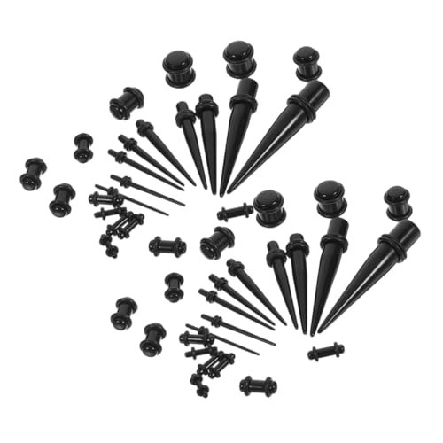 NIYANGLE 46 Stück Taper Stretching Set für Body Piercing Unisex Ohr Expander Zubehör für Männer und Frauen von NIYANGLE