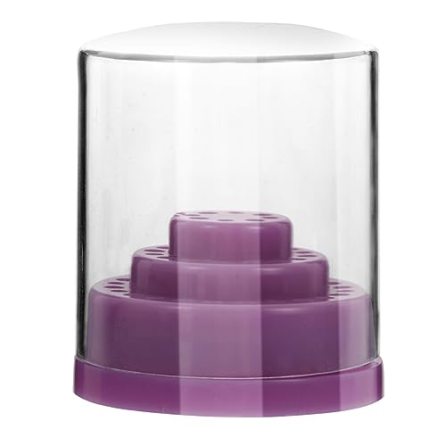 NIYANGLE 48löcher Nagelbohrer Transparente Aufbewahrungsbox Für Nagelwerkzeuge Organizer Für Polierbits Und Fräser Praktisch Und Stylisch Für Maniküre Und Nageldesign von NIYANGLE