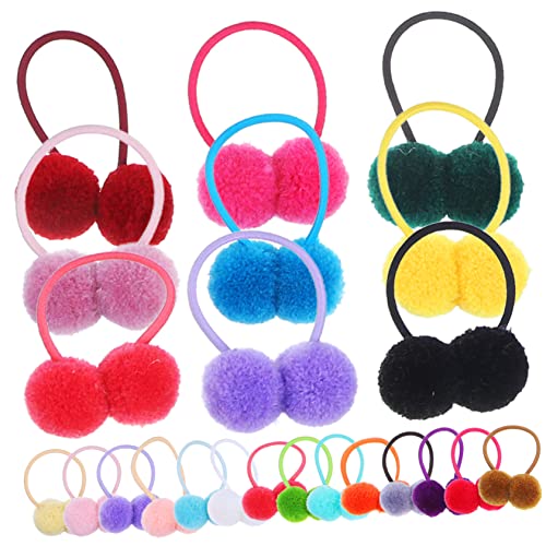 NIYANGLE 48stücke Teiliges Aus Bunten Pompon-haarbändern Für Junge Mädchen Elastische Haargummis Für Mädchen Für Dickes Und Dünnes Haar Süßes Haarschmuck-accessoire von NIYANGLE