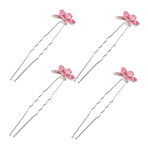 NIYANGLE 4stücke Braut Haarschmuck Mit Strass Schmetterling Haarspangen Für Hochzeit Elegantes Haaraccessoire Für Frauen Für Hochzeitsfrisuren Und Besondere Anlässe von NIYANGLE