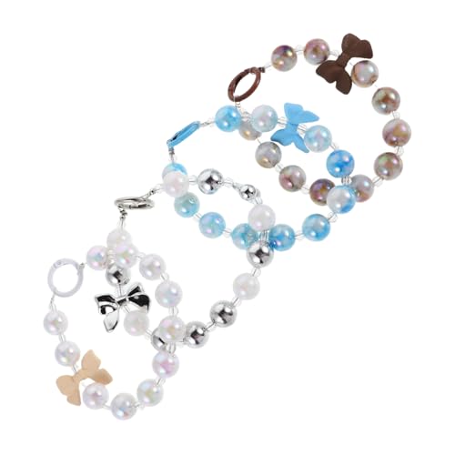 NIYANGLE 4stücke Handy-charm-bändern Süße Perlen Für Handys Schlüsselanhänger Anhänger Für Handytaschen Halskette Stilvolle Dekoration Für Taschen von NIYANGLE