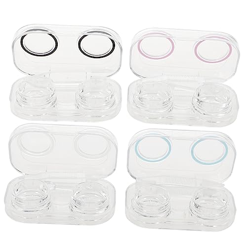 NIYANGLE 4stücke Kontaktlinsen Box Transparente Kontaktlinsen Etui Mit Dichtungen Für Reise Und Alltag Für Mädchen Und Damen Farben von NIYANGLE