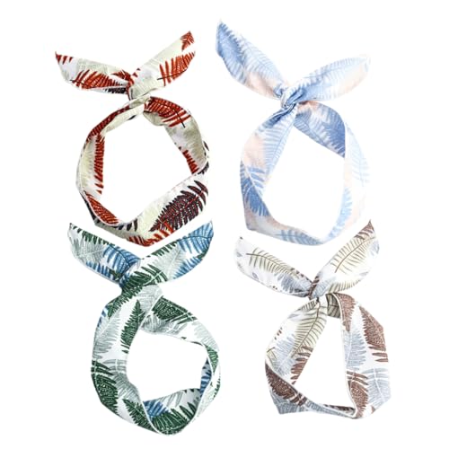 NIYANGLE 4er Set Frau Sporthaarwickel Für Frauen Haarbänder Trainieren Styling Kaninchen Ohren Haarband Schweiß Stirnband Sportlich Haarschmuck Sport-kopfbedeckung Green von NIYANGLE