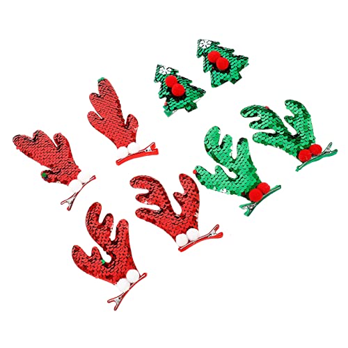 NIYANGLE 4paare Titel Weihnachts-haarspangen Mit Rentierhörnern Glitzernde Haarclips Für Festliche Anlässe Für Weihnachtsfeiern Für Mädchen von NIYANGLE