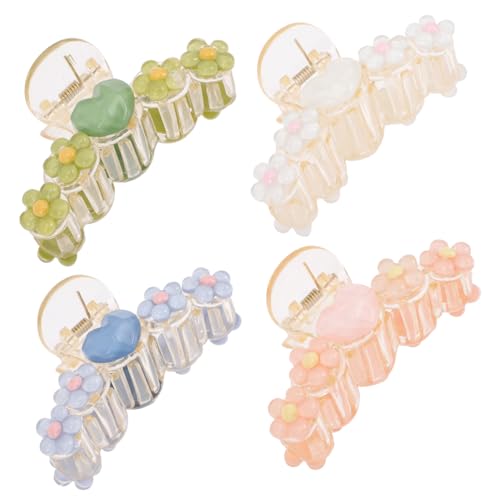 NIYANGLE 4stücke Blume Herz Haar Klammern Clips Aus Harz Für Mädchen Frisuren Accessoires Mit Exquisitem Design Für Täglichen Gebrauch von NIYANGLE