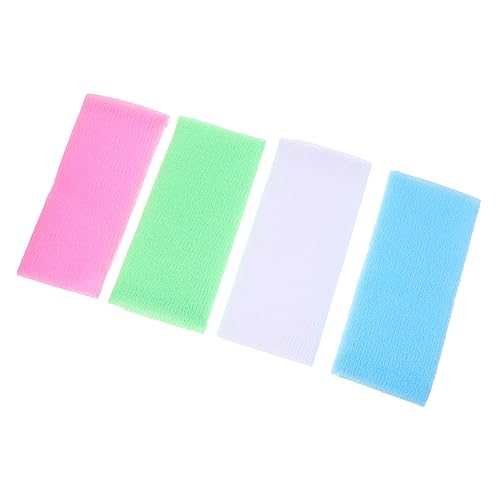 NIYANGLE 4stücke Körperpeeling Waschlappen Peeling Handtücher Nylon Schrubber Für Dusche Bad Rücken Peeling Tuch Einfach Zu Faltend Und Reinigen von NIYANGLE