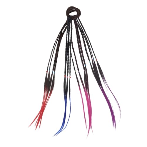 NIYANGLE 4stücke -haarseil Junge Mädchen- -perücken-accessoire Elastische Haargummis Mit Perücke Pferdeschwanz-perücken-haargummi Ring-haarverlängerung Für Mädchen Blau von NIYANGLE