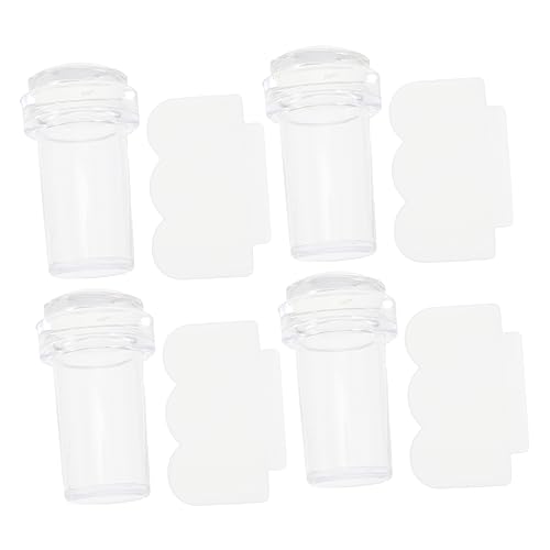 NIYANGLE 4stücke Teiliges Transparentes Silikon-maniküre-kunst-stempel-werkzeug Teiligen Schabern Für Nailart-design Zu Hause von NIYANGLE
