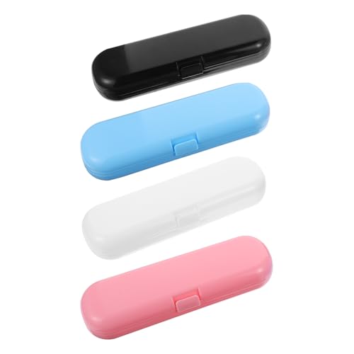 NIYANGLE 4stücke Zahnbürstenbox Für Elektrische Zahnbürsten Tragbare Zahnbürstenhalterung Mit Schnalle Organizer Für Zahnbürsten Etui Für Im Freien Behälter Für von NIYANGLE