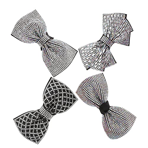 NIYANGLE 4stücke Teiliges Vintage Rhinestone Haarklammern Mit Schleifen Für Hochzeiten Und Besondere Anlässe Haaraccessoires Für Damen Für Brautjungfern Und Festliche Frisuren von NIYANGLE