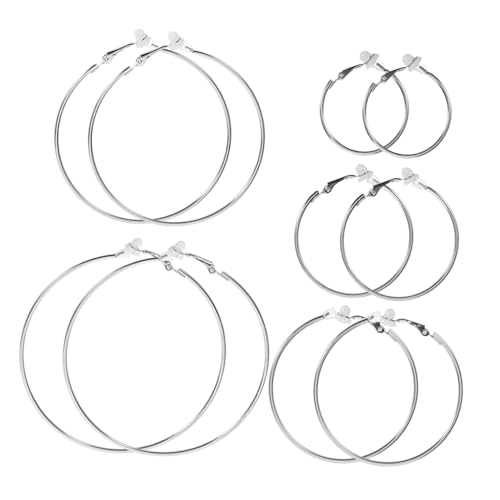 NIYANGLE 5paare Runde Ohrringe Für Damen Aus Metall Große Statement-ohrringe Hohle Kreis-ohrhänger Schlichte Retro-modeohrringe Baumelnde Tropfenohrringe Für Partys Und Veranstaltungen von NIYANGLE